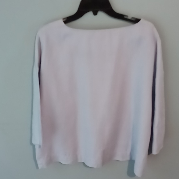 ELLEN TRACY Embroidered Linen Top - Picture 7 of 8